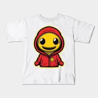 Cool Alien with a Hooded Pullover design #8 Kids T-Shirt